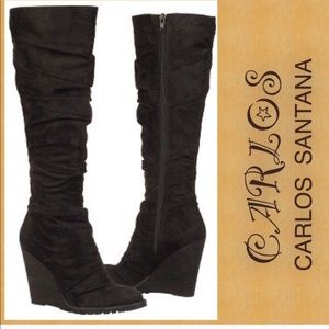 NWOT - Carlos Santana Brown Boots Knee Size 9